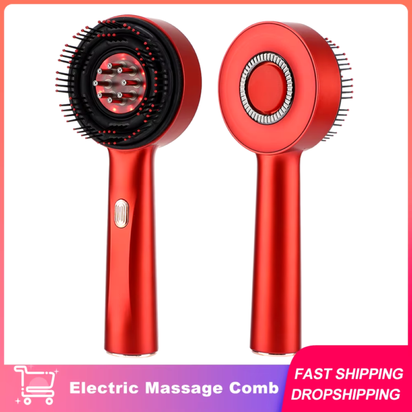 Electric Massage Comb Vibration Red Light Hair Growth Massage Scalp Brush anti Hair Loss Liquid Oil Applicator - Image 2