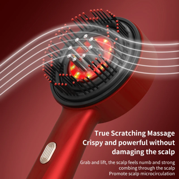 Electric Massage Comb Vibration Red Light Hair Growth Massage Scalp Brush anti Hair Loss Liquid Oil Applicator - Image 3