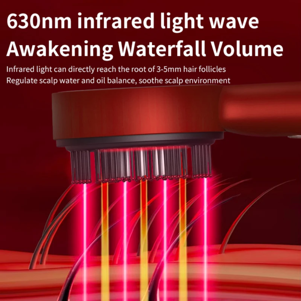 Electric Massage Comb Vibration Red Light Hair Growth Massage Scalp Brush anti Hair Loss Liquid Oil Applicator - Image 6