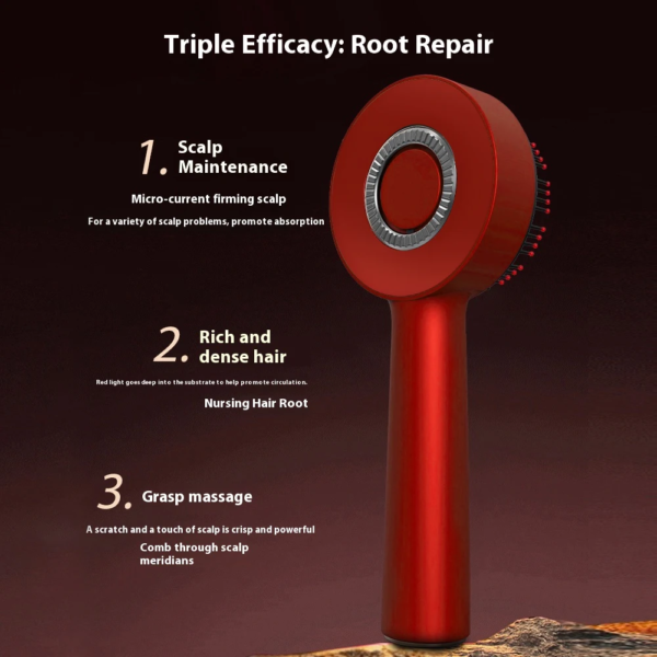 Electric Massage Comb Vibration Red Light Hair Growth Massage Scalp Brush anti Hair Loss Liquid Oil Applicator - Image 4