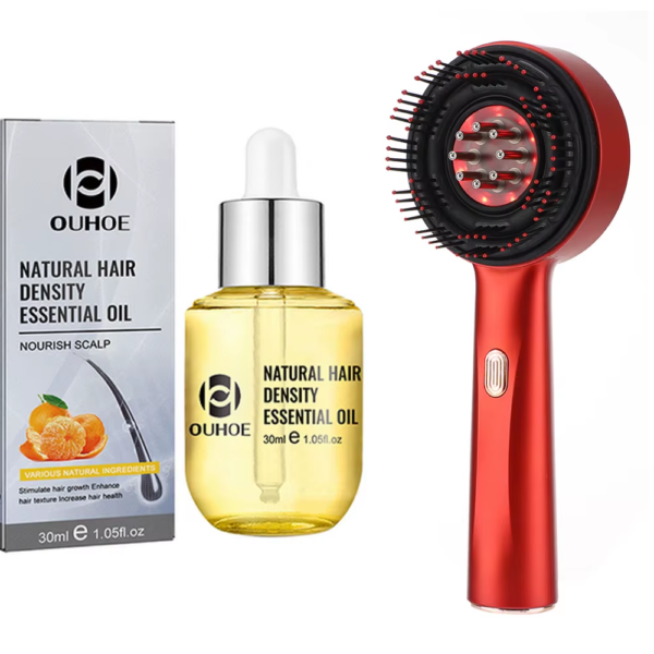 Electric Massage Comb Vibration Red Light Hair Growth Massage Scalp Brush anti Hair Loss Liquid Oil Applicator - Image 8